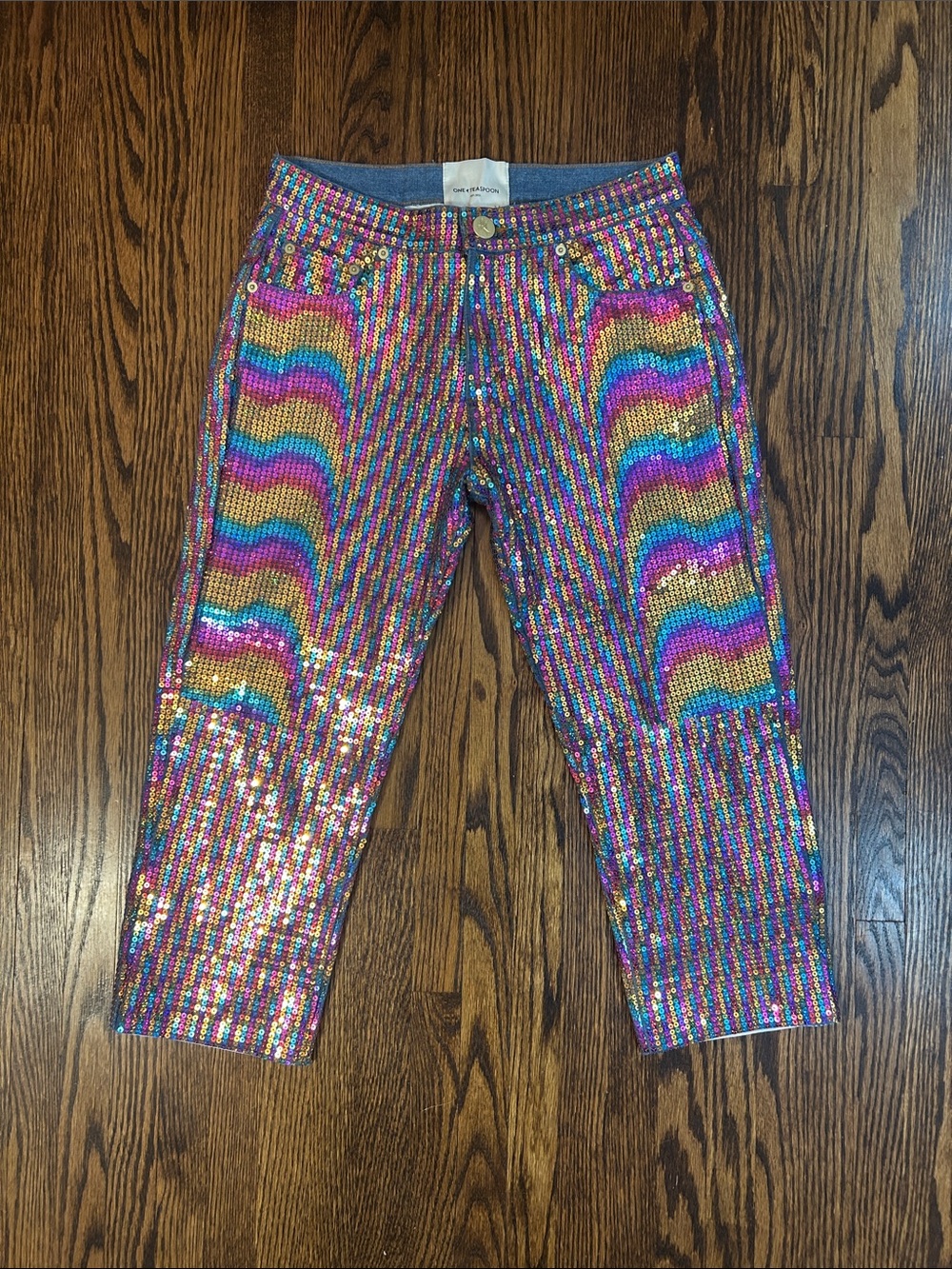 One Teaspoon Vibrant Sequinned Jeans